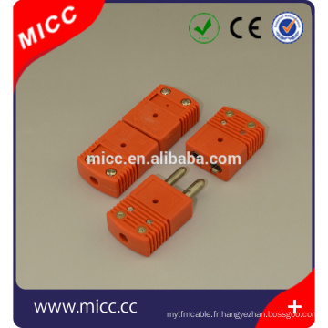 Connecteurs de thermocouple de type MICC N avec goupille creuse ronde